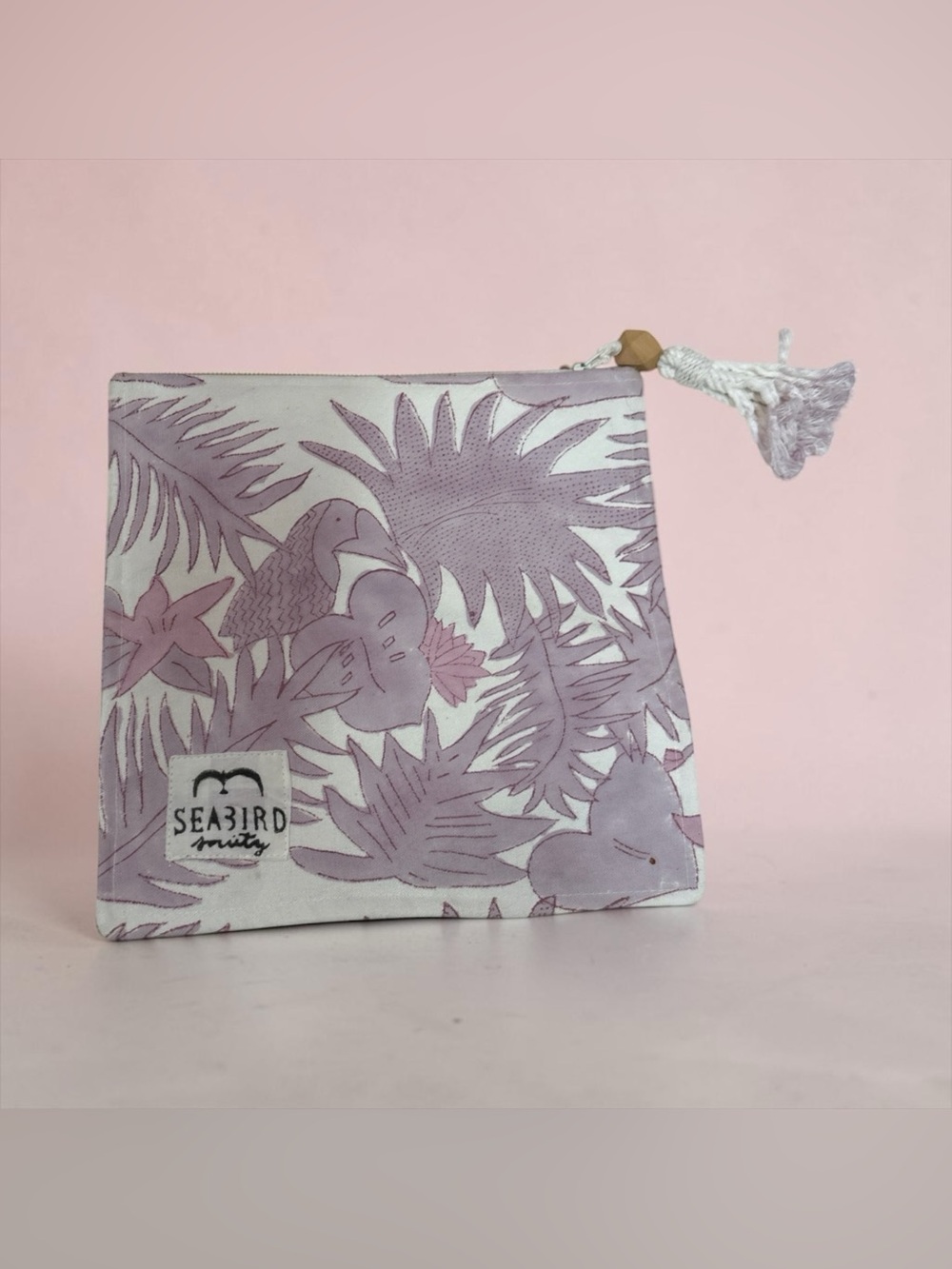 Seabird Society Tropical Print Wet/Dry Travel Bag Pouch 11x11